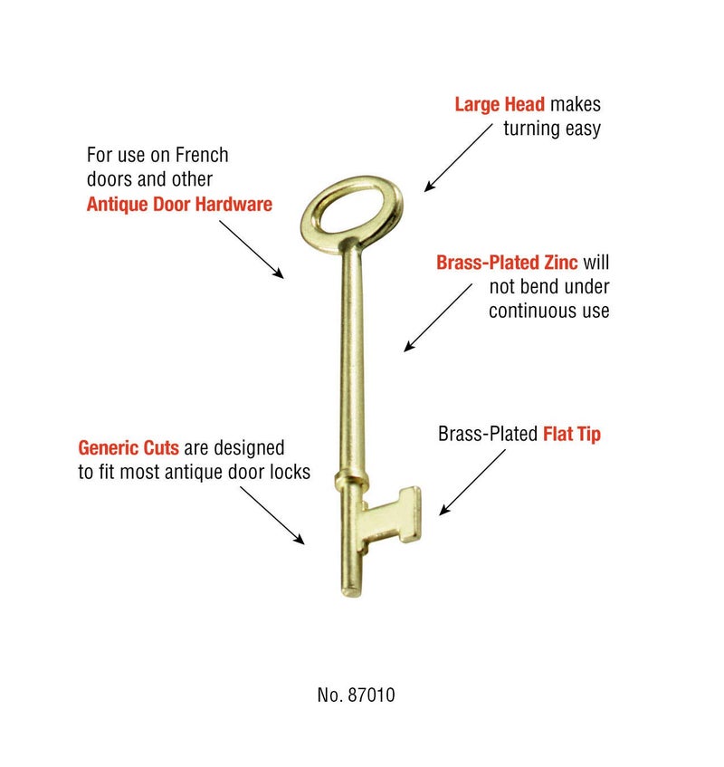 Lucky Line Skeleton Key, 10 Pack Flat Tip - Image 4